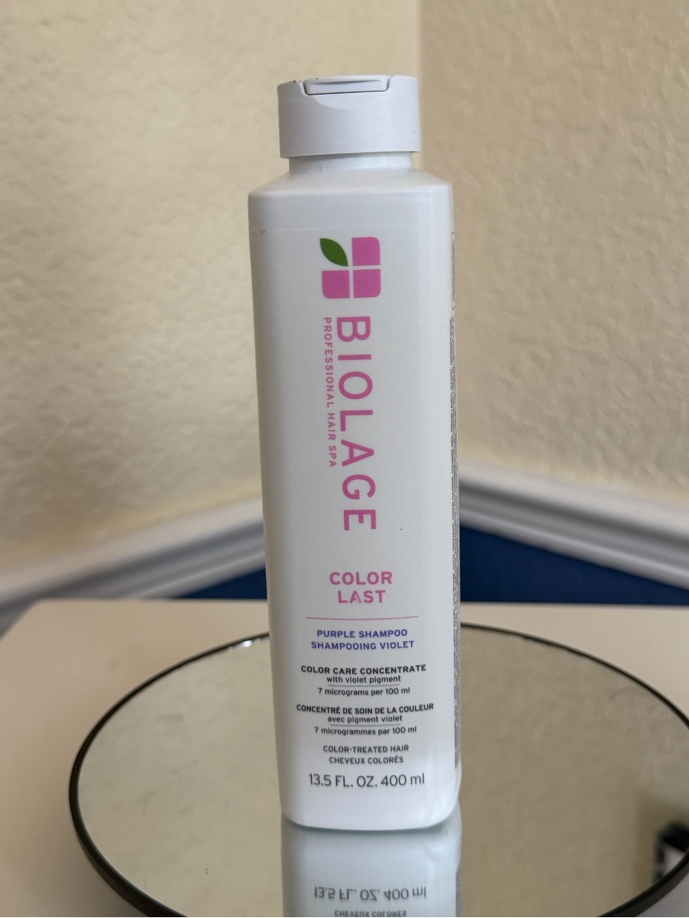 Matrix Biolage ColorLast Purple Shampoo designed for color-treated hair.